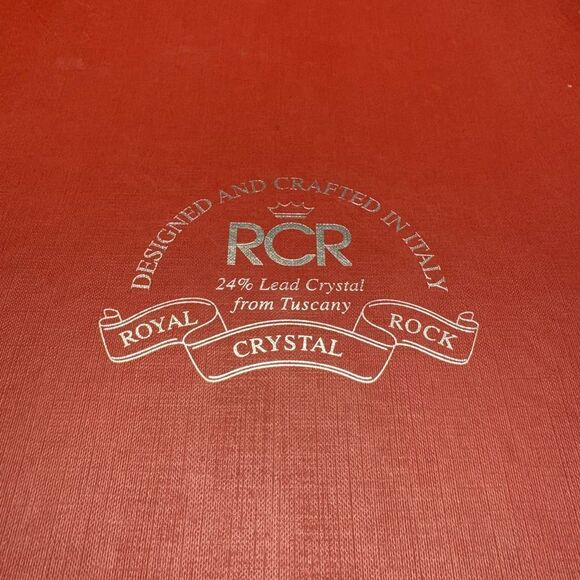 Royal Crystal Rock 24% Lead Crystal Tuscany Italy 6 Goblet Glasses Original Box - Picture 4 of 12